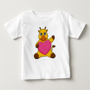 Giraffe mit Herz Baby T-shirt