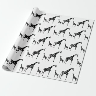 Giraffe mit Kalb Geschenkpapier