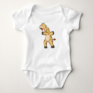 Giraffe mit Knot in Neck Baby Strampler