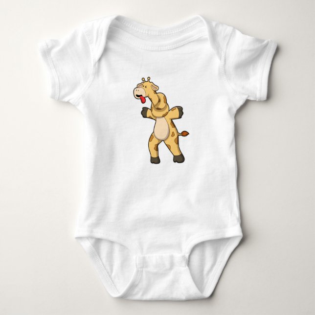 Giraffe mit Knot in Neck Baby Strampler