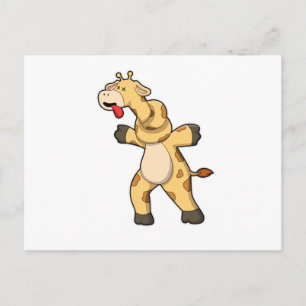 Giraffe mit Knoten am Hals Postkarte