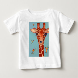 Giraffe mit Kolibris Baby T-shirt