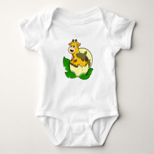 Giraffe mit Leaf & Egg Baby Strampler
