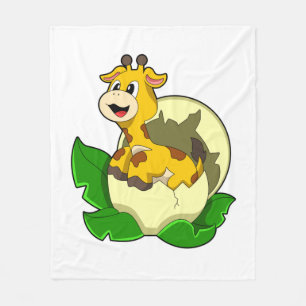 Giraffe mit Leaf & Egg Fleecedecke