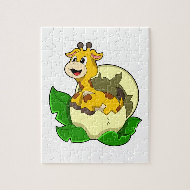 Giraffe mit Leaf & Egg Puzzle (Vertikal)