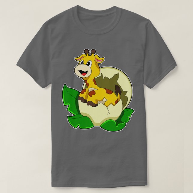 Giraffe mit Leaf Egg T-Shirt (Design vorne)