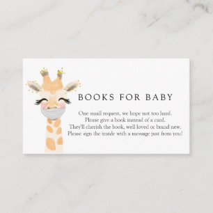 Giraffe mit Maskenbüchern für Babyverpackungskarte Begleitkarte