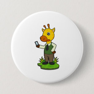 Giraffe mit Mobile Button