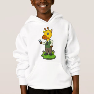 Giraffe mit Mobile Hoodie