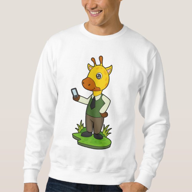 Giraffe mit Mobile Sweatshirt (Vorderseite)