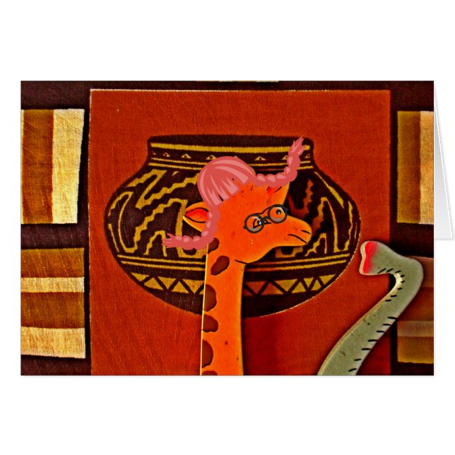 Giraffe mit Muffin: Ein Niedliches afrikanisches D (Vorderseite (Horizontal))