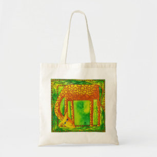 Giraffe mit Muster Wasserfarben-Illustration Tragetasche