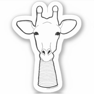 Giraffe mit Neck Rings Aufkleber