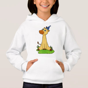 Giraffe mit Party-Hut Hoodie