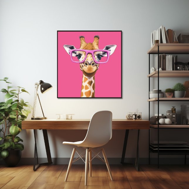 Giraffe mit Pink Glasses Poster (Von Creator hochgeladen)