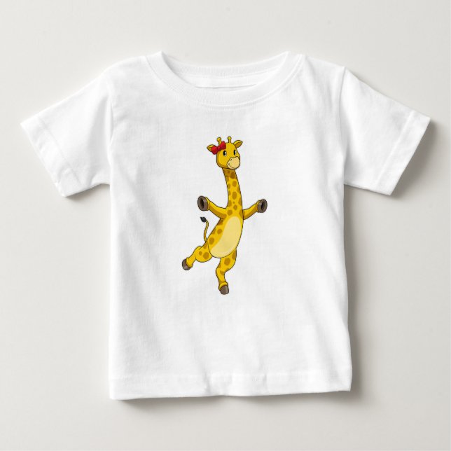 Giraffe mit Ribbon Baby T-shirt (Vorderseite)