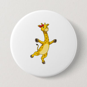 Giraffe mit Ribbon Button