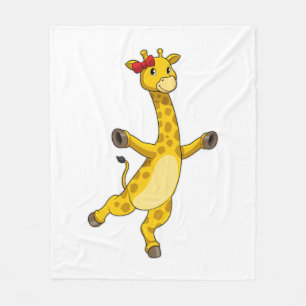 Giraffe mit Ribbon Fleecedecke