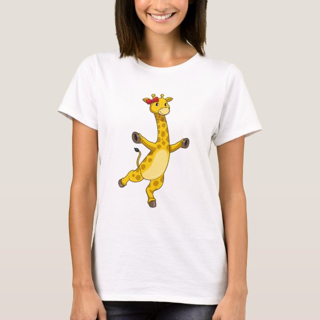 Giraffe mit Ribbon T-Shirt (Vorderseite)