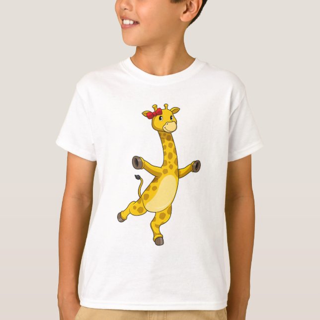 Giraffe mit Ribbon T-Shirt (Vorderseite)