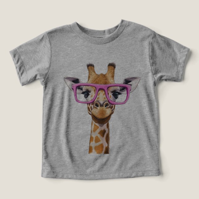 Giraffe mit rosa Brillen (Design Vorderseite)