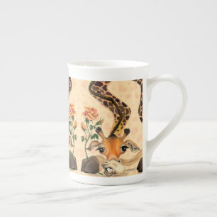 Giraffe mit Rose Tasse Geschenk Funny