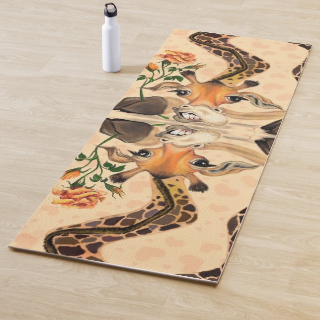 Giraffe mit Rose Yoga Mat Gentleman Yogamatte (Beispiel)