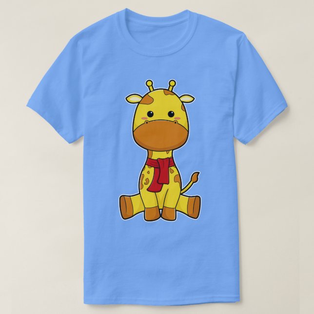 Giraffe mit Scarf 1 T-Shirt (Design vorne)