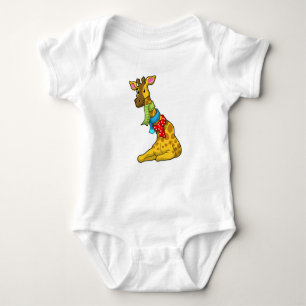 Giraffe mit Scarf Baby Strampler