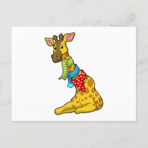 Giraffe mit Scarf Postkarte