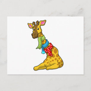 Giraffe mit Scarf Postkarte
