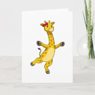 Giraffe mit Schleife Karte
