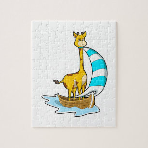 Giraffe mit Segelboot Puzzle
