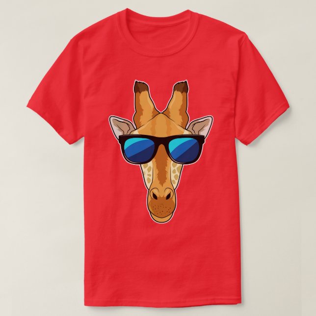 Giraffe mit Sonnenbrille 1 T-Shirt (Design vorne)