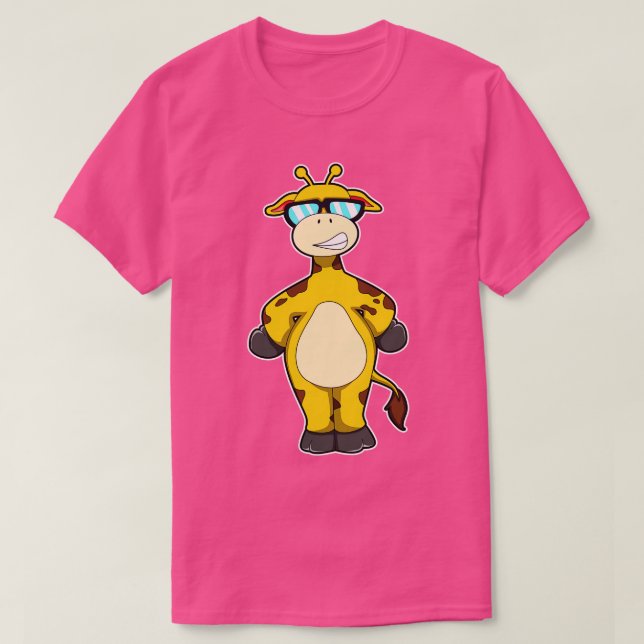 Giraffe mit Sonnenbrille 3 T-Shirt (Design vorne)