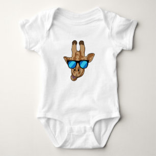 Giraffe mit Sonnenbrille Baby Strampler