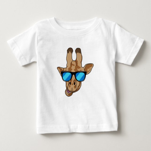Giraffe mit Sonnenbrille Baby T-shirt (Vorderseite)