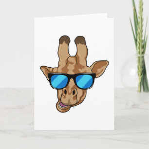 Giraffe mit Sonnenbrille Karte