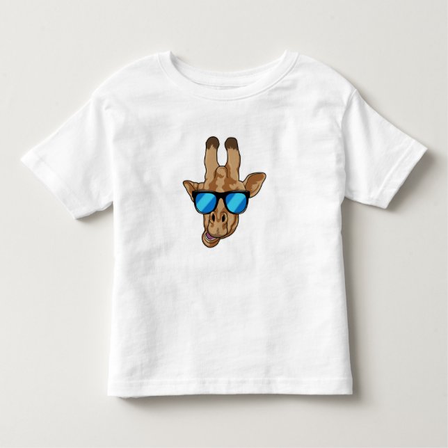 Giraffe mit Sonnenbrille Kleinkind T-shirt (Vorderseite)