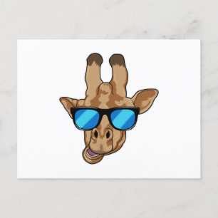 Giraffe mit Sonnenbrille Postkarte