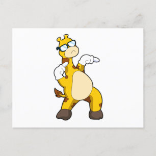 Giraffe mit Sonnenbrille Postkarte
