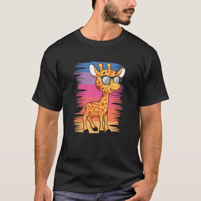 Giraffe mit Sonnenbrille Süße Tier für Männer Frau T-Shirt (Vorderseite)