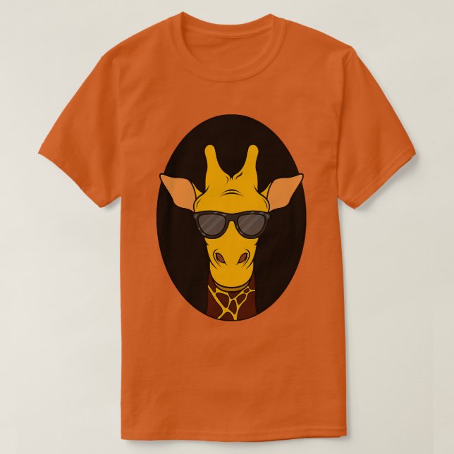 Giraffe mit Sonnenbrille T-Shirt (Design vorne)