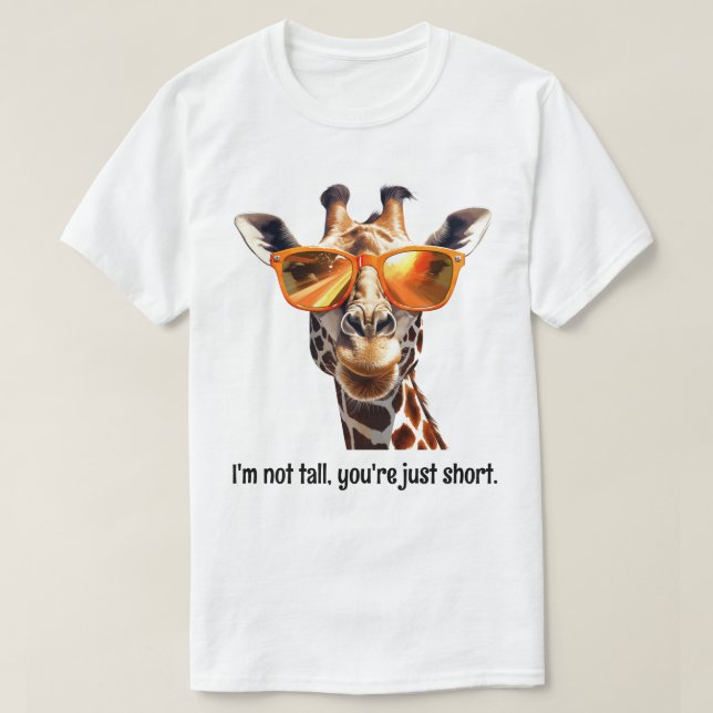 Giraffe mit Sonnenbrille T-Shirt (Design vorne)