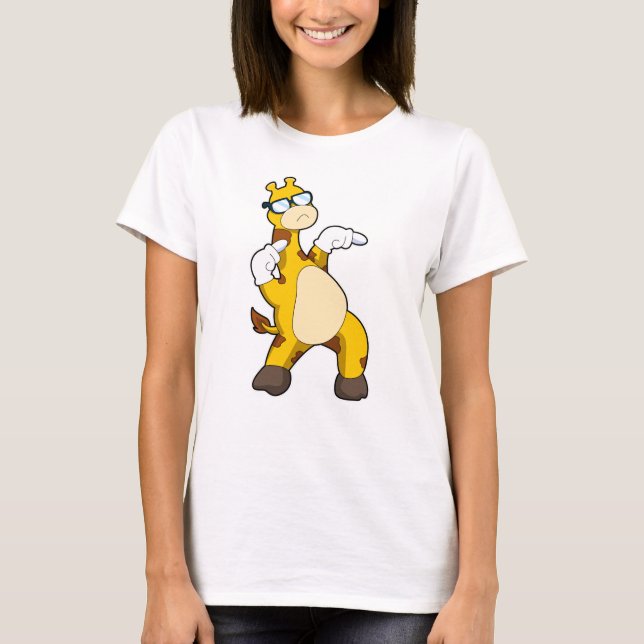 Giraffe mit Sonnenbrille T-Shirt (Vorderseite)