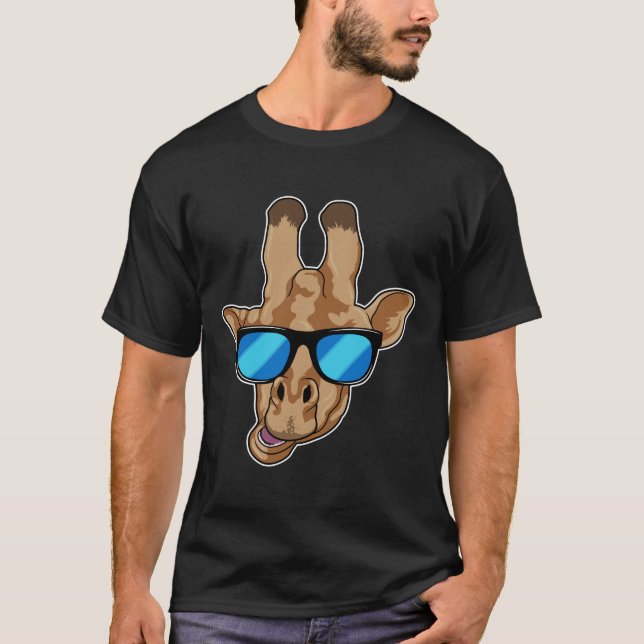 Giraffe mit Sonnenbrille T-Shirt (Vorderseite)