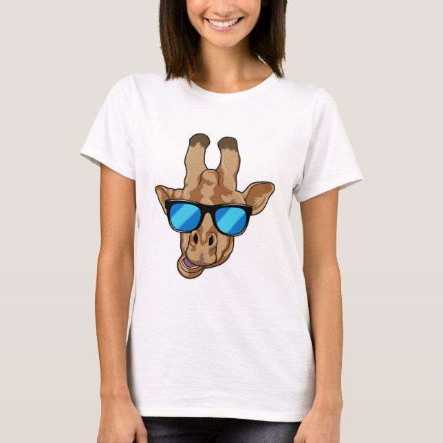Giraffe mit Sonnenbrille T-Shirt (Vorderseite)