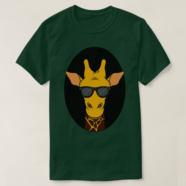 Giraffe mit Sonnenbrille T-Shirt (Design vorne)