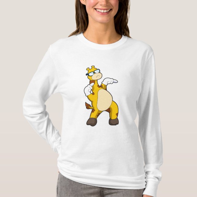 Giraffe mit Sonnenbrille T-Shirt (Vorderseite)