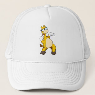 Giraffe mit Sonnenbrille Truckerkappe